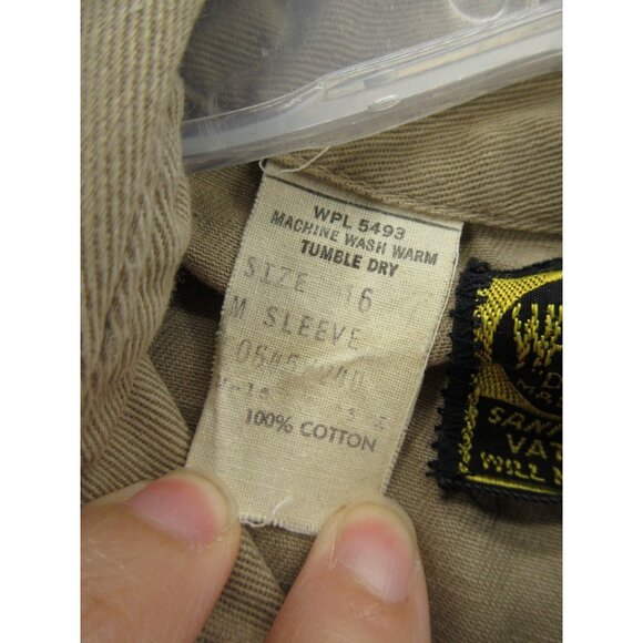 VINTAGE Washington Dee Cee Shirt 16 Sanforized 50s 60s Military Patch - Picture 10 of 11